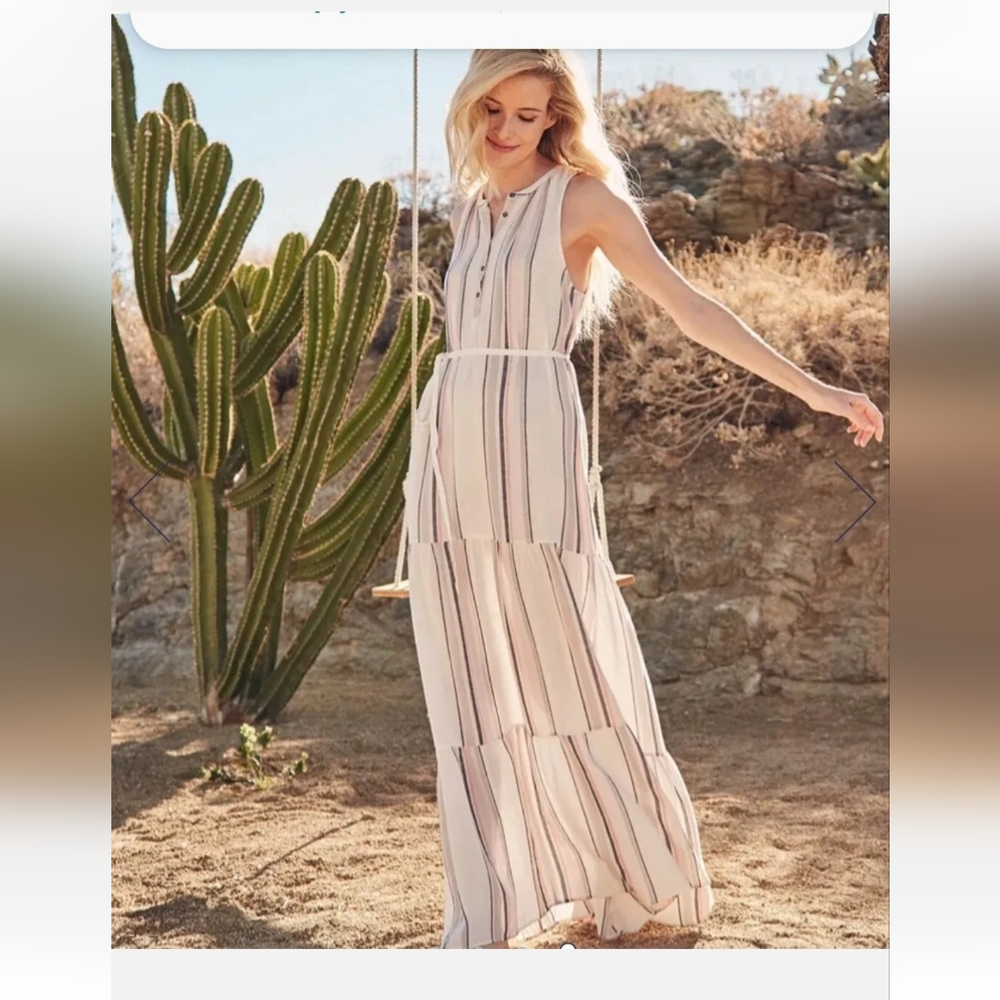 NWT Splendid Field Stripe Maxi Dress Multicolored Small